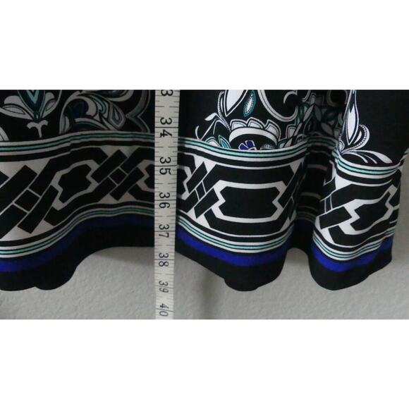 White House Black Market Shift Dress Size Small Medallion Peep Hole A-Line Black - Picture 5 of 12